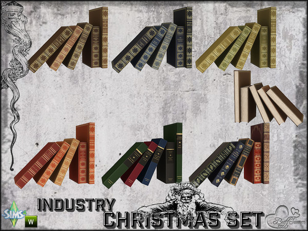 Sims 4 — X-Mas Industry Books v4 (right) by BuffSumm — Part of the *Industry Series*
