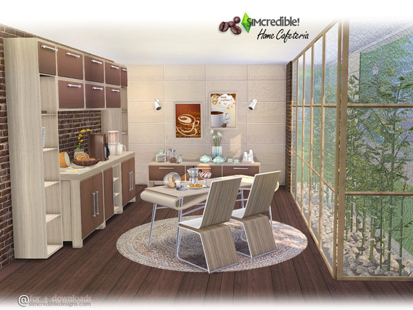 Sims 4 — Home Cafeteria by SIMcredible! — It's winter again. So, we decided to bring a cozy warm set for your sims. Hope