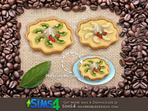 Sims 4 — Cafeteria goodies - fruits tart by SIMcredible! — by SIMcredibledesigns.com available at TSR __________________