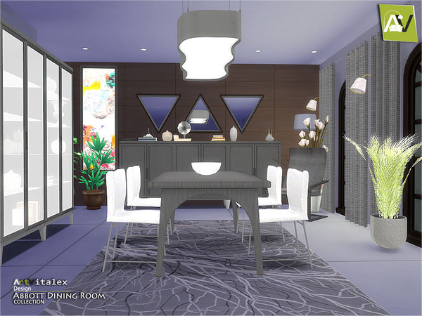 Sims 4 — Abbott Dining Room by ArtVitalex — - Abbott Dining Room - ArtVitalex@TSR, Dec 2016 - All objects three has a