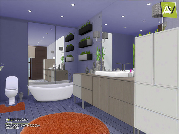Sims 4 — Avalon Bathroom by ArtVitalex — - Avalon Bathroom - ArtVitalex@TSR, Dec 2016 - All objects three has a different