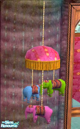 Sims 2 — Indian Inspired Nursery - Deco Mobile by Simaddict99 — 3 elephant mobile- purely decorative, use in nurseries,