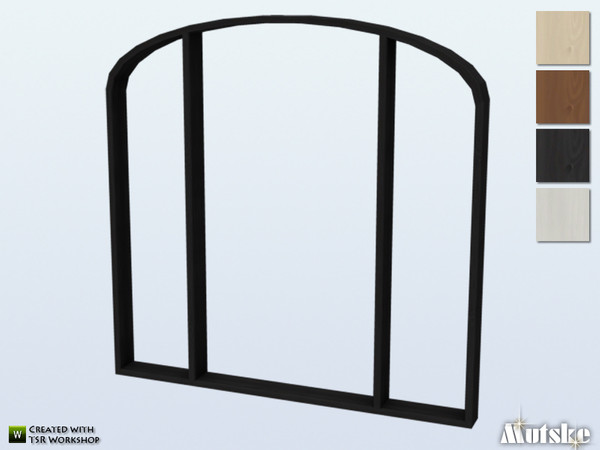 Sims 4 — Cedar Window Tall Round 3x1 by Mutske — This window is part of the Cedar Constructionset. Made by Mutske. 