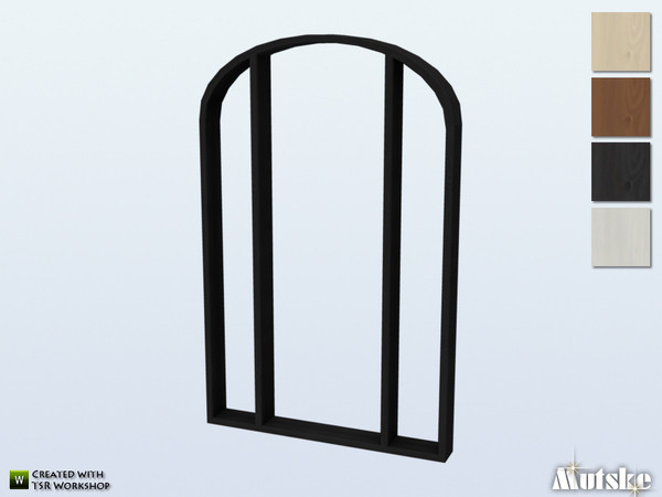 Sims 4 — Cedar Window Tall Round B 3x1 by Mutske — This window is part of the Cedar Constructionset. Made by Mutske. 
