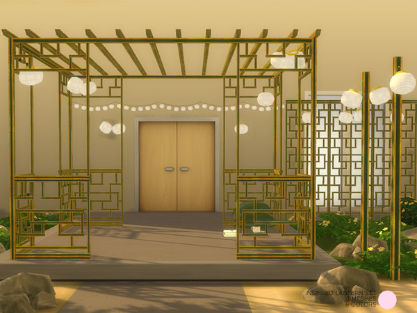 Sims 4 — Inspired Lantern Set by DOT — Inspired Lantern Set. 9 Modern and Contemporary Lamps or Lanterns, with Fabric