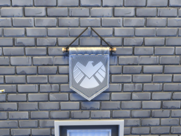 Sims 4 — SHIELD Pennant by filo40002 — Strategic Homeland Intervention, Enforcement and Logistics Division: S.H.I.E.L.D.