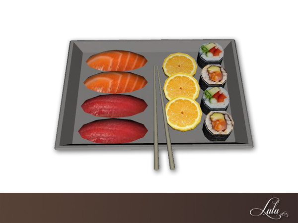 Sims 4 — Simple Elegance Decor Sushi by Lulu265 — Part of the Simple Elegance Dining Set 2 colour options included 