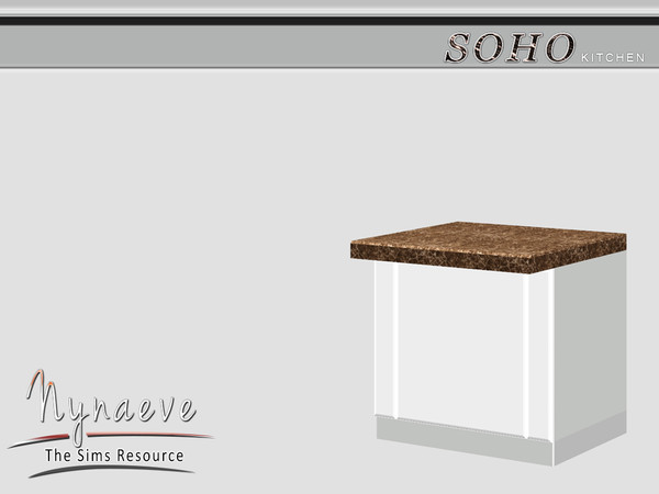 Sims 3 — Soho Counter Island by NynaeveDesign — Soho Kitchen - Counter Island Located in: Surfaces - Counters Price: 250