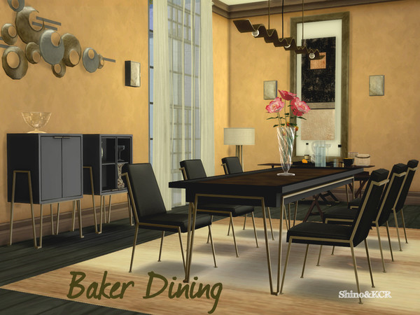 Sims 4 — Dining Baker by ShinoKCR — Dining Set inspired by Jean Louis Deniot