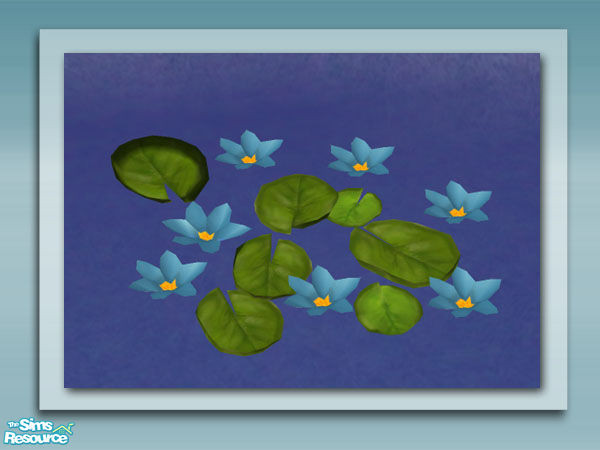 Sims 2 — Water Lillies - Blue by Shakeshaft — Part of a set of plants and decorations to bring your ponds to life, all