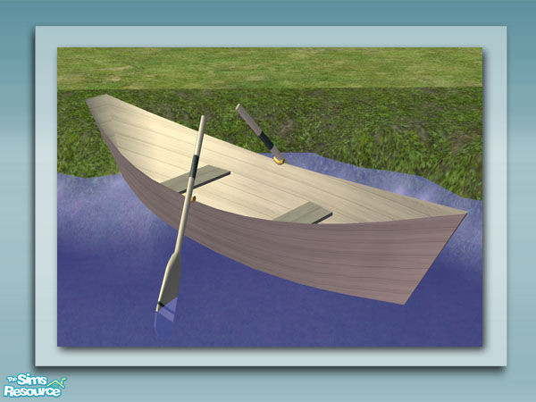 Sims 2 — Row Boat - White by Shakeshaft — Part of a set of plants and decorations to bring your ponds to life, all