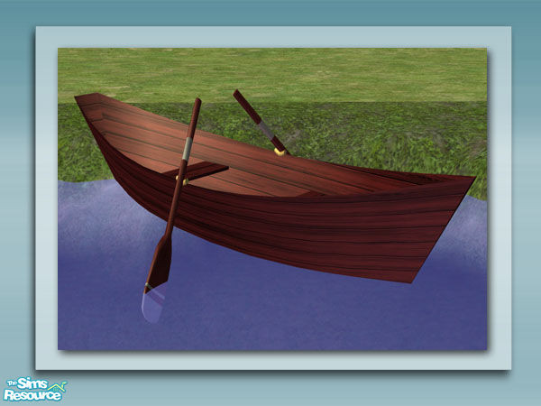 Sims 2 — Row Boat - Red by Shakeshaft — Part of a set of plants and decorations to bring your ponds to life, all objects