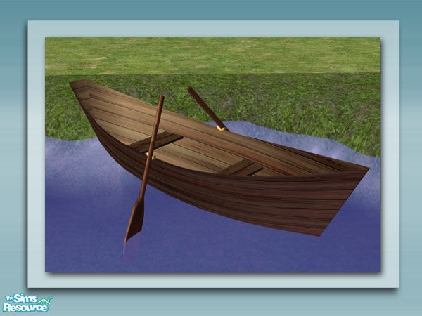 Sims 2 — Row Boat - Mesh by Shakeshaft — Part of a set of plants and decorations to bring your ponds to life, all objects