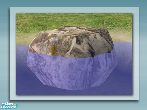 Sims 2 — Pond Rock - Recol 02 by Shakeshaft — Part of a set of plants and decorations to bring your ponds to life, all