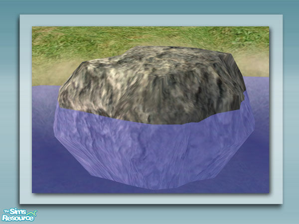 Sims 2 — Pond Rock - Recol 01 by Shakeshaft — Part of a set of plants and decorations to bring your ponds to life, all
