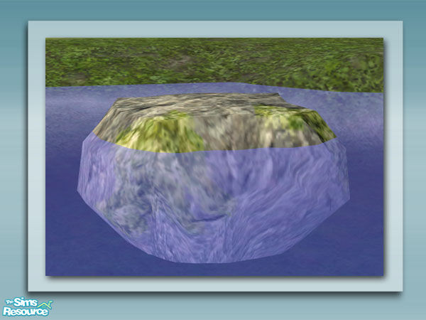Sims 2 — Pond Rock - Mesh by Shakeshaft — Part of a set of plants and decorations to bring your ponds to life, all