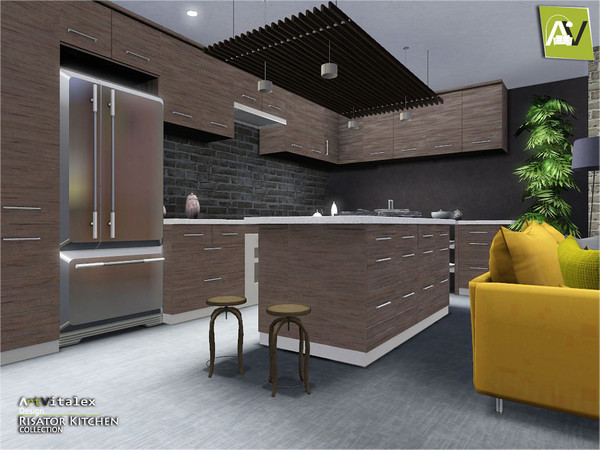 Sims 3 — Risator Kitchen by ArtVitalex — - Risator Kitchen - ArtVitalex@TSR, Oct 2015 - All objects are recolorable -