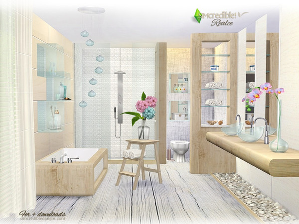Sims 4 — Realce by SIMcredible! — Modern and classy, with some retro patterns and flowers to beautify the ambiance, we