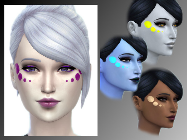 Sims 4 — Simply Spots Cheek Patterns by Xyliax — Sometimes the simple patterns are the hardest to find, so here is a