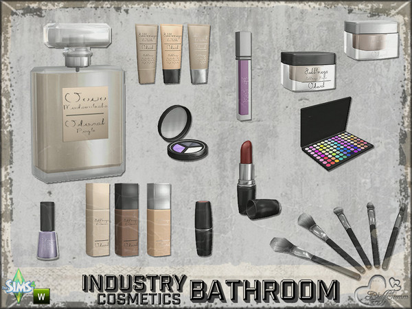 Sims 4 — Bathroom Industry - Cosmetics Clutter by BuffSumm — You get a bunch of cosmetics clutter in this set... Decorate