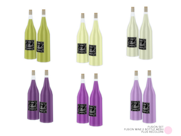 Sims 4 — Fusion Wine 2 Bottle Mesh by DOT — Fusion Wine 2 Bottle Mesh by DOT of The Sims Resource