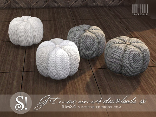 Sims 4 — Solatium pouf by SIMcredible! — by SIMcredibledesigns.com available at TSR 3 colors variations