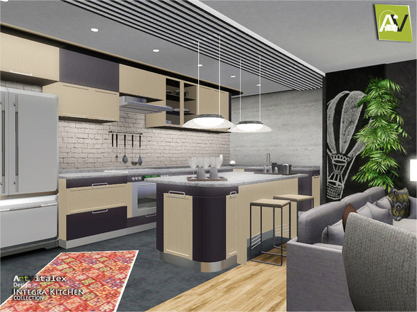 Sims 3 — Integra Kitchen by ArtVitalex — - Integra Kitchen - ArtVitalex@TSR, May 2017 - All objects are recolorable -