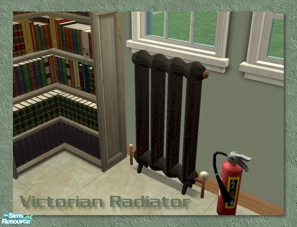 Sims 2 — Victorian Cast-iron Radiator by Cyclonesue — Improve any room's environment score with this radiator.