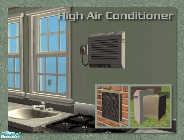 Sims 2 — Air Conditioning Unit (High) by Cyclonesue — Improve any room's environment score with this wall-mounted air