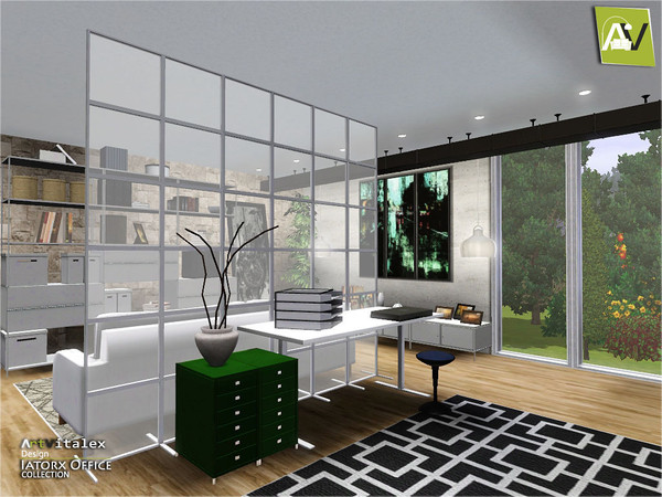 Sims 3 — Iatorx Office by ArtVitalex — - Iatorx Office - ArtVitalex@TSR, Dec 2015 - All objects are recolorable - Iatorx