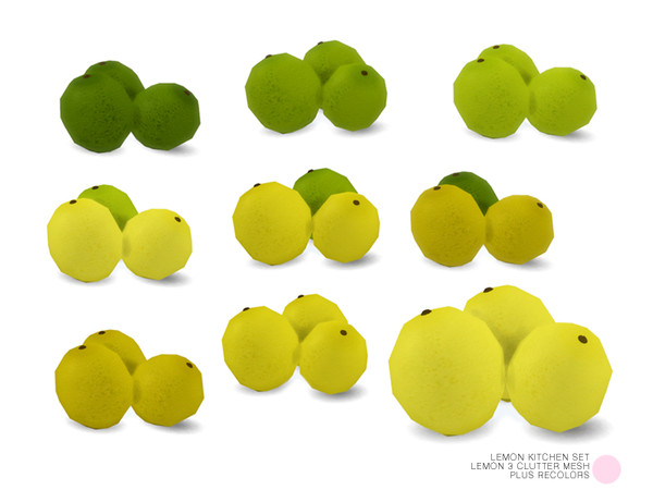 Sims 4 — Lemon 3 Clutter Mesh by DOT — Lemon 3 Clutter Mesh by DOT of The Sims Resource