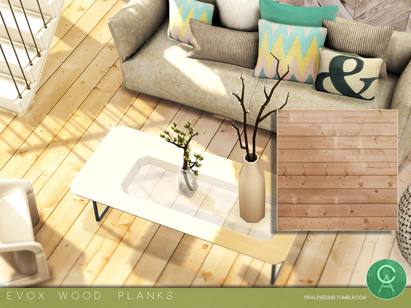 Sims 4 — EVOX Wood Planks by Pralinesims — By Pralinesims