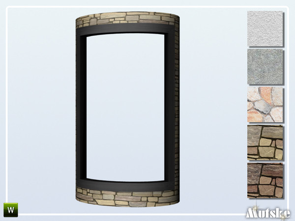 Sims 4 — Hampton Window Tall Wall 3x1 by Mutske — Part of the Hampton Constructionset. Made by Mutske@TSR. TSRAA. 