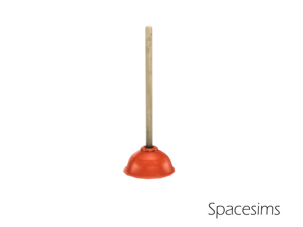 Sims 4 — Cleaning essentials - Plunger by spacesims — This plunger clears clogged sinks, shower and tub drains easily. No