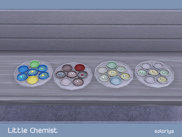 Sims 4 — Little Chemist Petri Dishes by soloriya — Petri dishes with bacteria. Part of Little Chemist set. 4 color