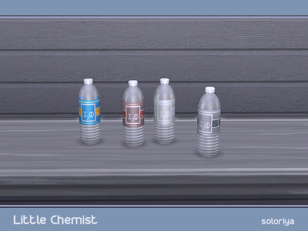 Sims 4 — Little Chemist Bottle by soloriya — Glass empty bottle. Part of Little Chemist set. 4 color variations. Category