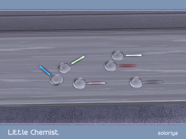 Sims 4 — Little Chemist Loupe by soloriya — Loupe with a colorful handle. Part of Little Chemist set. 6 color variations.