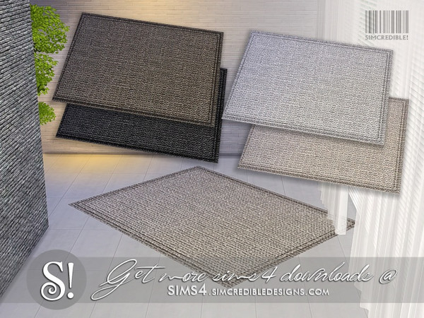 Sims 4 — Dual channel rug 2 by SIMcredible! — by SIMcredibledesigns.com available at TSR 4 colors variations
