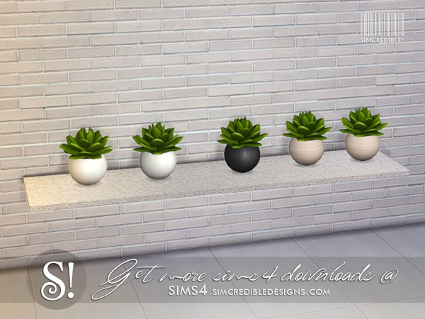 Sims 4 — Dual channel plant 4 by SIMcredible! — by SIMcredibledesigns.com available at TSR 3 colors variations