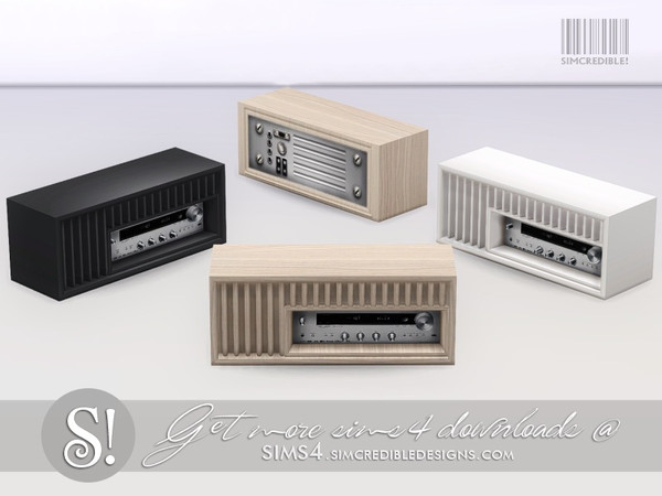 Sims 4 — Dual channel stereo by SIMcredible! — by SIMcredibledesigns.com available at TSR 3 colors variations