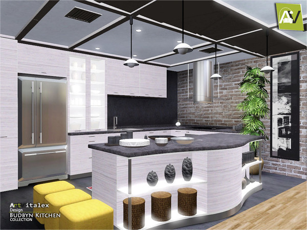 Sims 3 — Budbyn Kitchen by ArtVitalex — - Budbyn Kitchen - ArtVitalex@TSR, Feb 2016 - All objects are recolorable -