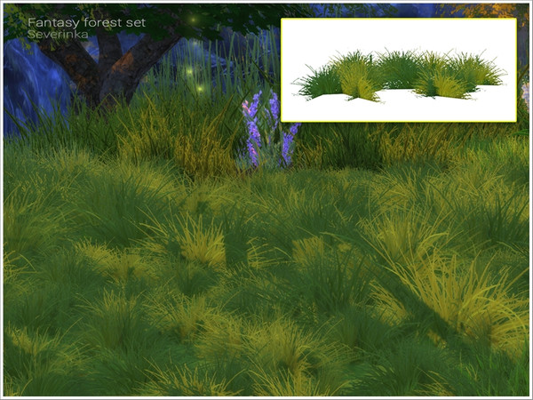 Sims 4 — [Fantasy forest] grass v02 by Severinka_ — Grass v02 From the set 'Fantasy forest' The original grass is small
