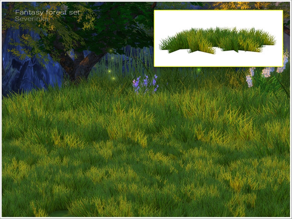 Sims 4 — [Fantasy forest] grass v03 by Severinka_ — Grass v03 From the set 'Fantasy forest' The original grass is small