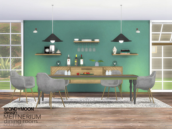 Sims 4 — Meitnerium Diningroom by wondymoon — - Meitnerium Diningroom - Wondymoon|TSR - Creations'2017 - Set Contains