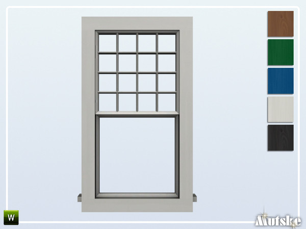 Sims 4 — Shingle Window Counter Single 2x1 by Mutske — Part of the construtionset Shingle. Made by Mutske@TSR. 