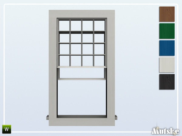 Sims 4 — Shingle Window Counter Open Single 2x1 by Mutske — Part of the construtionset Shingle. Made by Mutske@TSR. 