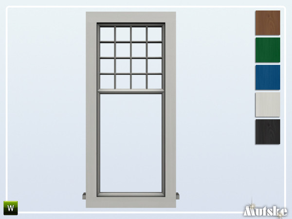 Sims 4 — Shingle Window Middle 1x1 by Mutske — Part of the construtionset Shingle. Made by Mutske@TSR. 