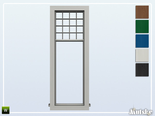 Sims 4 — Shingle Window Tall 1x1 by Mutske — Part of the construtionset Shingle. Made by Mutske@TSR. 