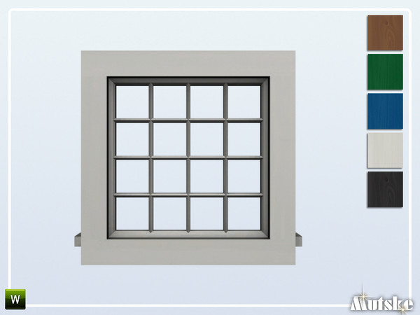 Sims 4 — Shingle Window Privat Single 2x1 by Mutske — Part of the construtionset Shingle. Made by Mutske@TSR. 