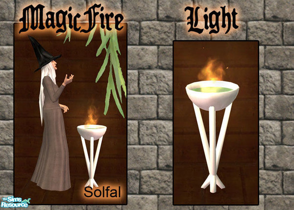 Sims 2 — Magic Fire Light by solfal — A magic fire that can be turned on and of by the sim. Adds a little fun. 